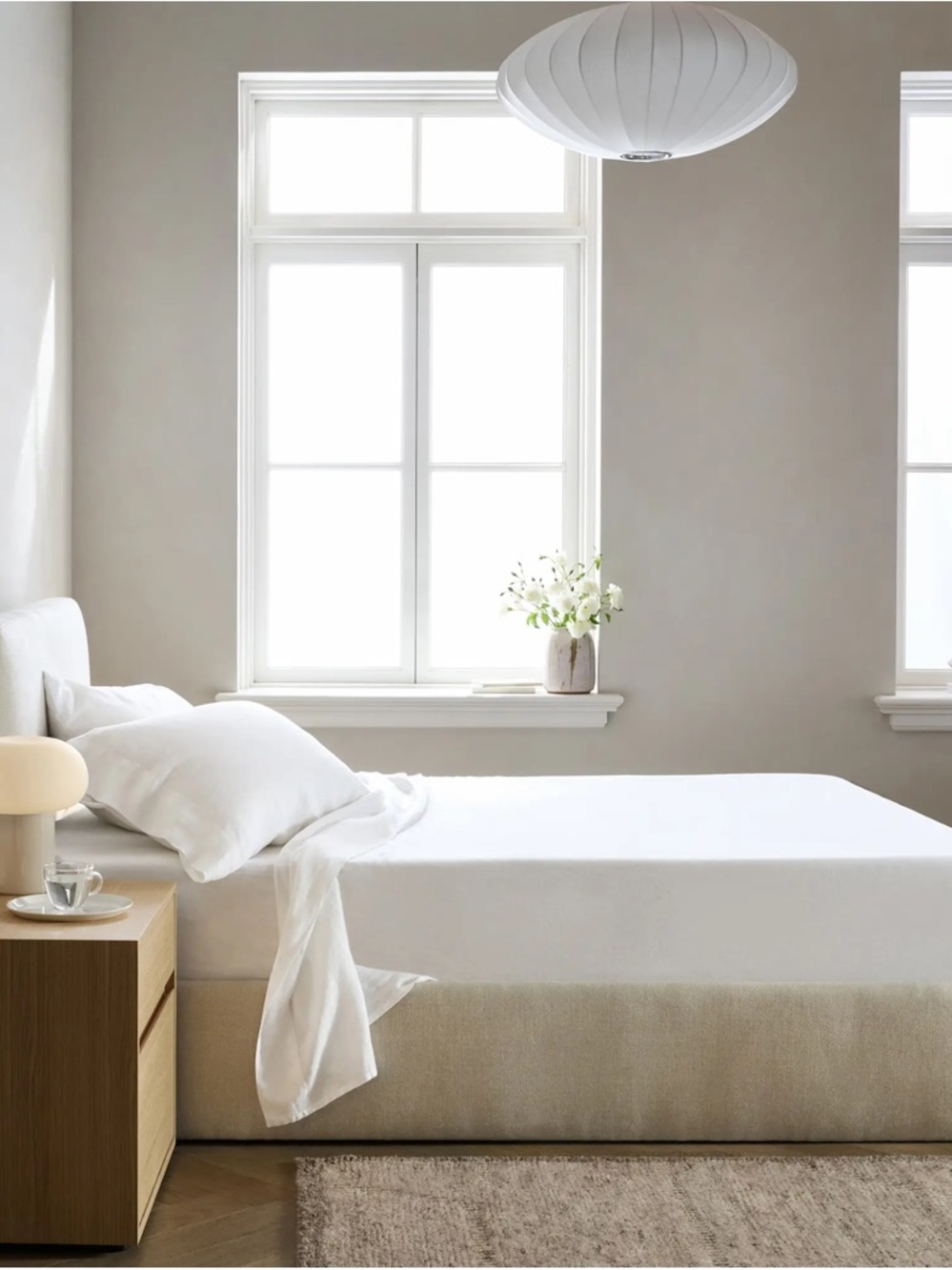 New Quince European Linen 4 pcs Sheet Set King - White MSRP $204